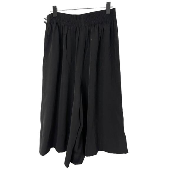 Women's vintage black elastic waist with front pleats culottes  - 12 - Picture 7 of 8